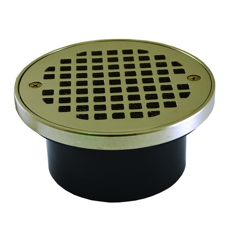 Jones Stephens 3in. x 4in. General Purpose ABS Drain with 5in. Nickel Bronze Round Strainer with Ring D54324
